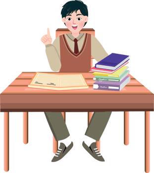 Korean High School Student Leaning on Wall png