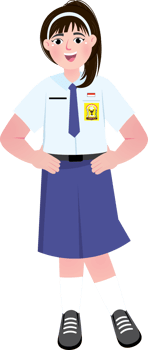 Young Female Student in School Uniform png