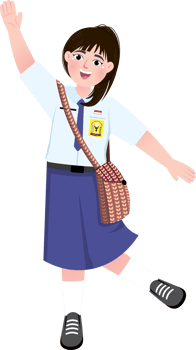 Smiling Teenage Girl in School Uniform Looking at Camera png