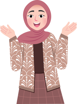 Proud Muslim Girl in Batik Clothing on Cultural Friday png