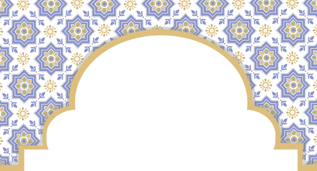 Decorative Islamic Frame with Traditional Moroccan Motif png