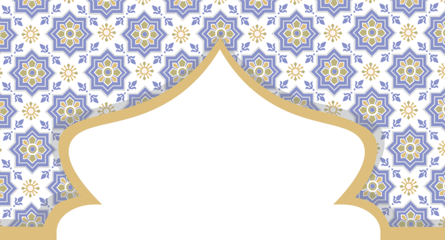 Elegant Moroccan Style Islamic Border for Holy Days png