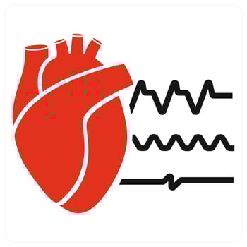 ECT icon concept in red color vector