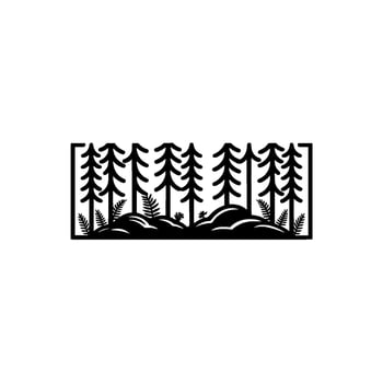 Minimalist Forest Silhouette, Nature-Inspired vector