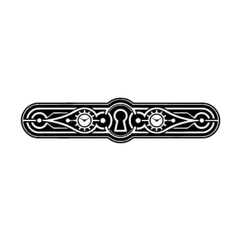 Elegant Keyhole Ornament Art Deco, Minimalist vector