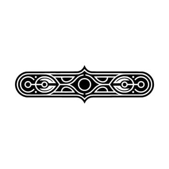 Black and White Geometric Border , Abstract Celtic Ornament vector