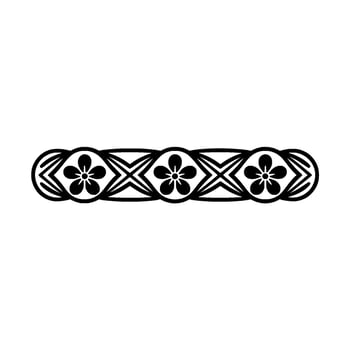 Elegant Black Floral Border on White, Minimalist - Decorative vector