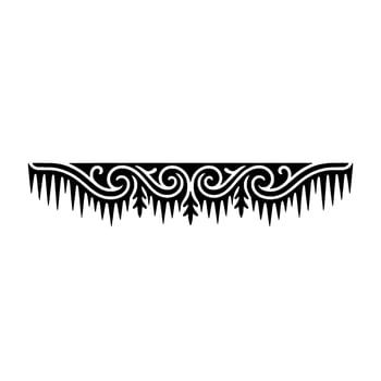 Elegant Black Flourish Border on White, Background vector