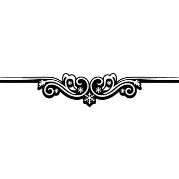Elegant Black and White Winter Border with Snowflakes vector