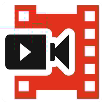 Film icon concept in red color vector