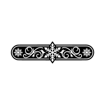 Elegant Snowflake Ornament, Winter vector