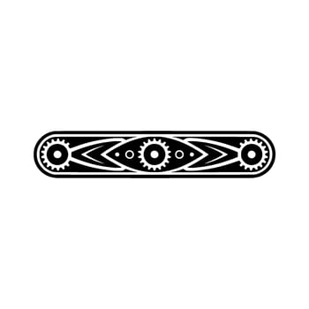 Elegant Mechanical Element Minimalist Black and White vector