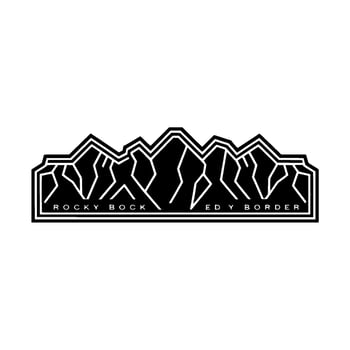 Minimalist Mountain Range - Rocky Bock, Edy Border vector