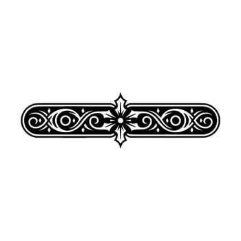 Ornate Black White Border Decorative, Elegant vector