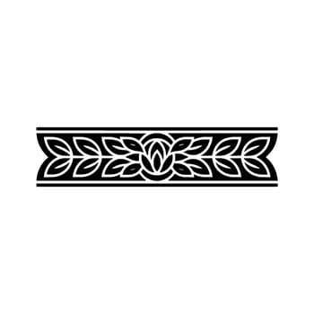 Elegant Floral Border - Black and White vector