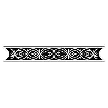 Ornamental Black and White Border , Decorative Element vector