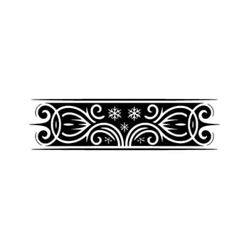 Elegant Black White Winter Border with- Snowflakes vector