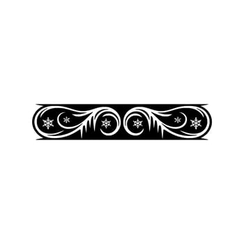 Elegant Winter Border with Snowflakes, Minimalist Black and White vector