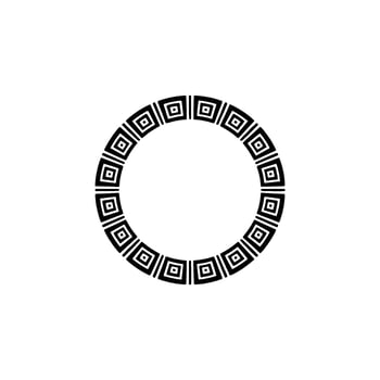 Minimalist Geometric Circle Border - Abstract Pattern on White vector