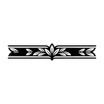 Elegant Floral Border in Grayscale Ornamental vector