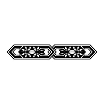 Elegant Black and White Floral- Border vector