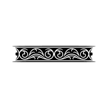 Ornate Black Border Swirls Flourishes on White Background vector