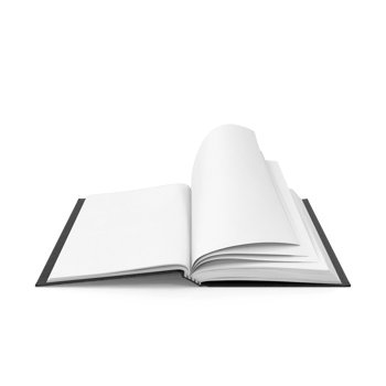Blank open Book on transparent background png
