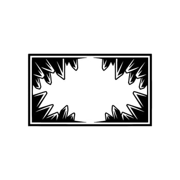 Shattered Frame Illustration, Grunge Border vector