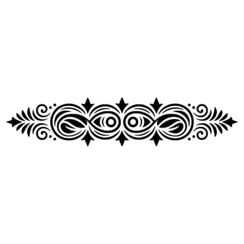 Elegant Black Ornamental Border , Isolated on White vector