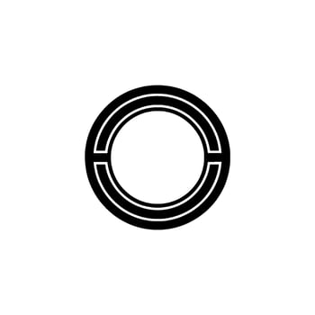 Minimalist Black Circle Element on White Background vector