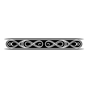 Elegant Celtic Knot Border , Black White vector