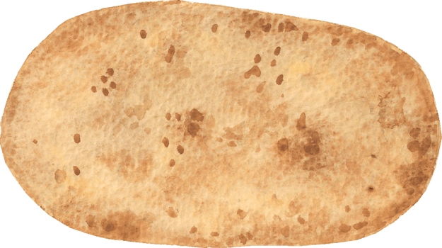 Potato is painted by hands with watercolor in real fine art style png