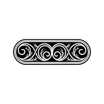 Elegant Black and White Ornamental Border, Celtic Style, Minimalist vector