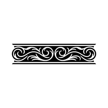 Elegant Black, and White, Ornamental Border vector