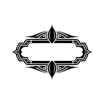 Ornate Black White Frame , Graphics, Decorative Border Element vector