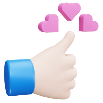 3D Icon Social Media Likes png