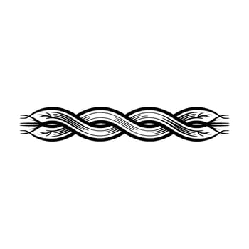 Intricate Black White Intertwined Pattern vector