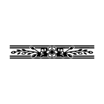 Elegant Floral Border , Black and White , Minimalist Decor vector