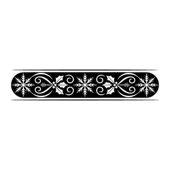 Elegant Black White Ornamental Border , Christmas, Decorative Element vector