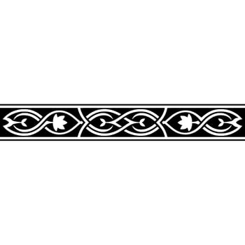 Ornamental Black White Border - Illustration vector