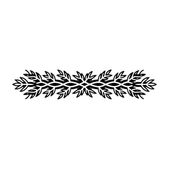 Ornate Black Leaf Border, Minimalist , Decorative Element vector