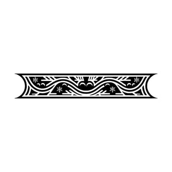 Festive Black and Red Christmas Border Element on White vector
