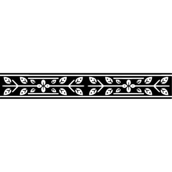 Floral Border , Elegant Black White Element vector