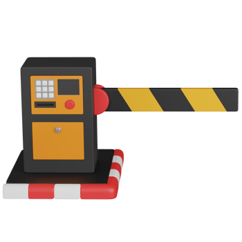 3d render Parking Barrier icon png
