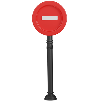 3d render of Traffic Signsicon png