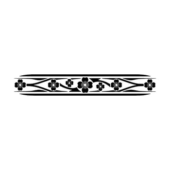 Elegant Floral Border in Black and White, Minimalist- Style vector