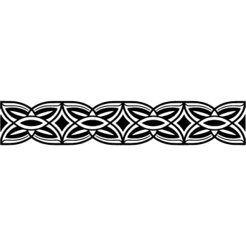 Decorative Black and White Border - Geometric Pattern vector