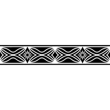 Elegant Black and White Floral Border - Illustration vector