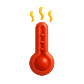 3d Hot Temperature Thermometer Icon Weather and Climate Changes png