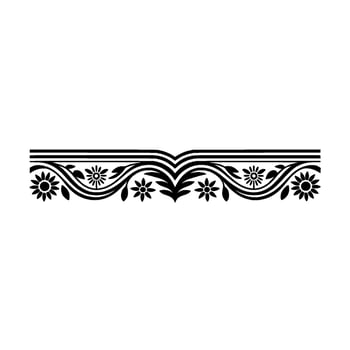 Elegant Floral, Border , Black and White vector